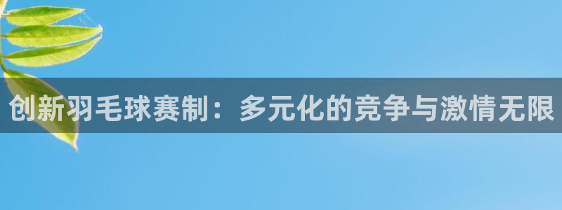 意昂2体育官方网站：创新羽毛球赛制：多元化的竞争与激情无限
