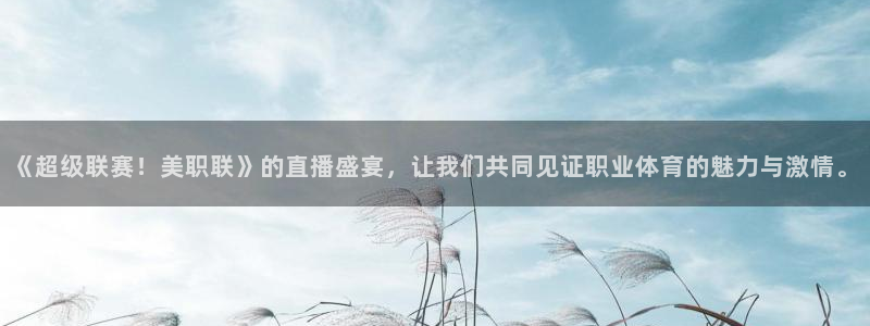 蓝鲸鱼体育直播：《超级联赛！美职联》的直播盛宴，让我们共同见证职业体育的魅力与激情。