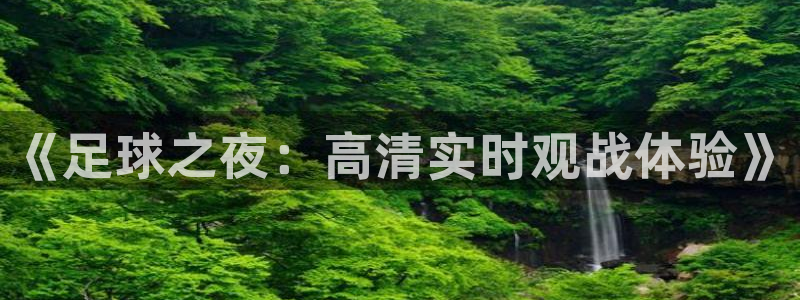 鲸鱼直播nba：《足球之夜：高清实时观战体验》